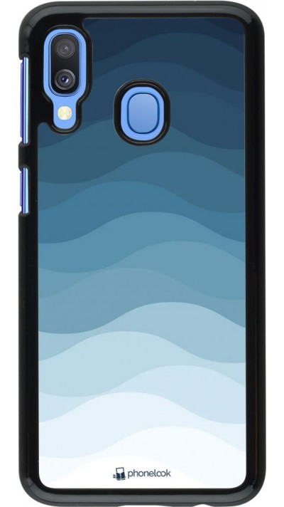 Hülle Samsung Galaxy A40 - Flat Blue Waves