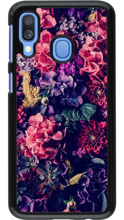 Coque Samsung Galaxy A40 - Flowers Dark