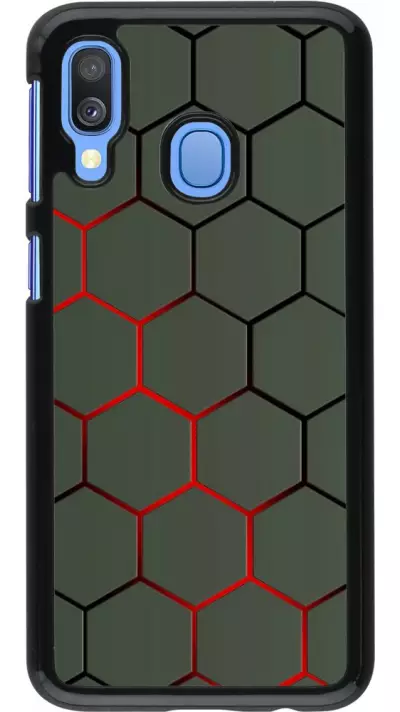 Coque Samsung Galaxy A40 - Geometric Line red