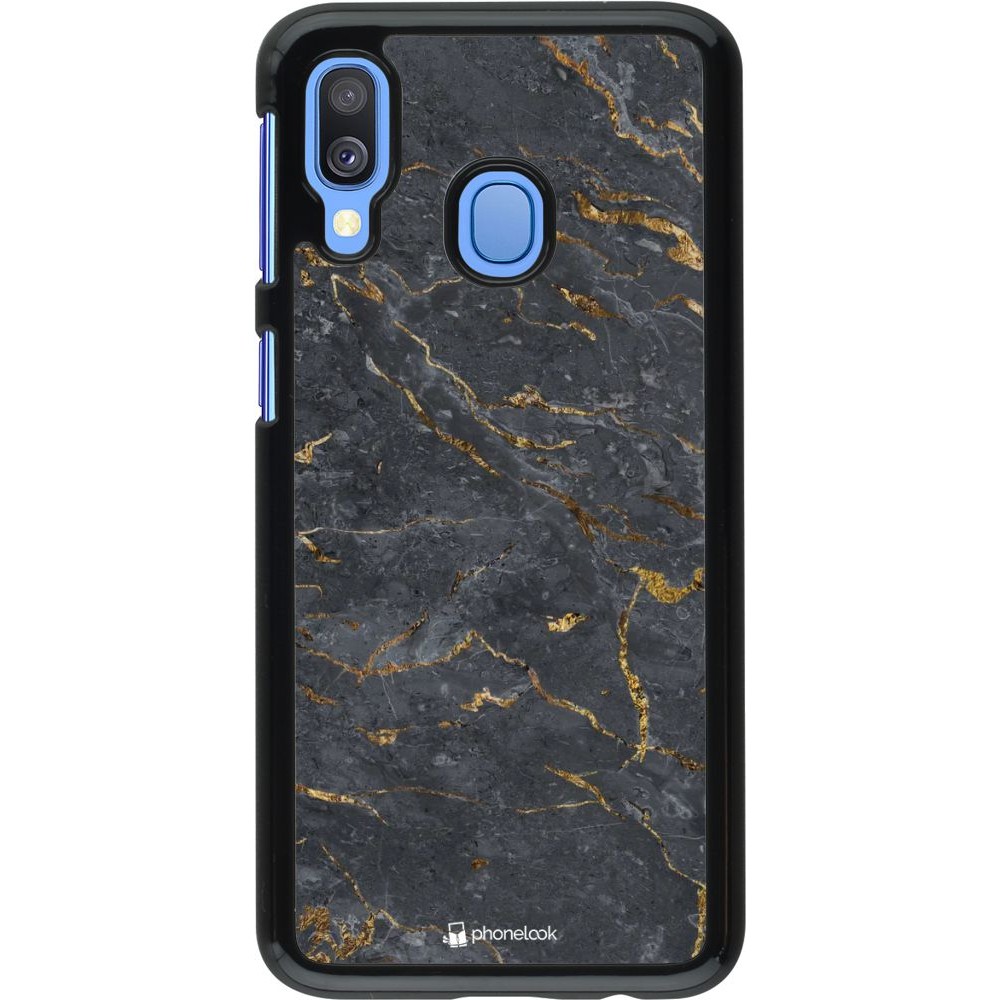 Coque Samsung Galaxy A40 - Grey Gold Marble