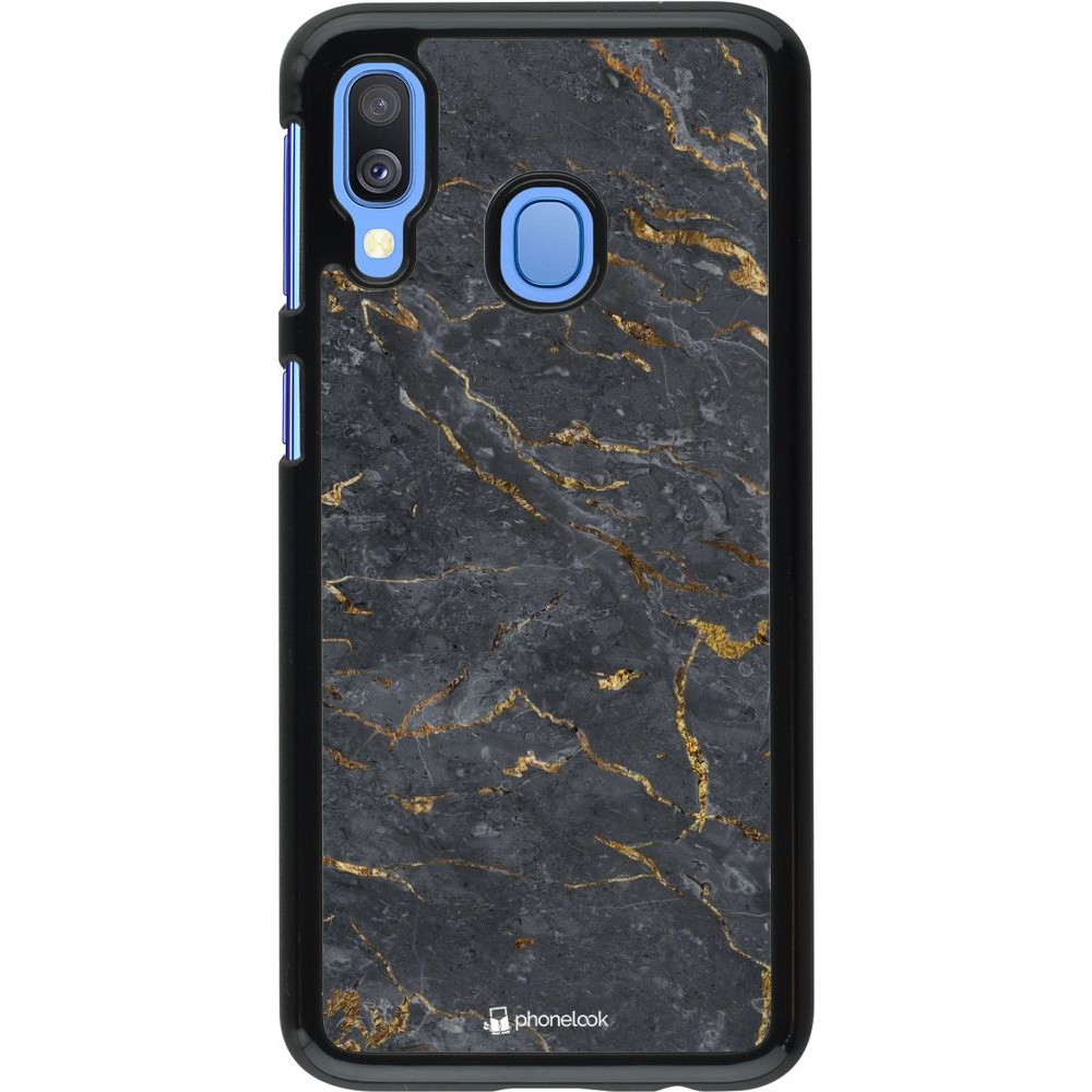 Hülle Samsung Galaxy A40 - Grey Gold Marble