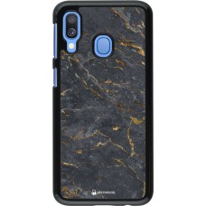 Coque Samsung Galaxy A40 - Grey Gold Marble