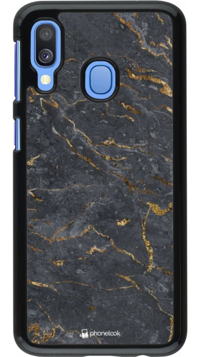 Coque Samsung Galaxy A40 - Grey Gold Marble