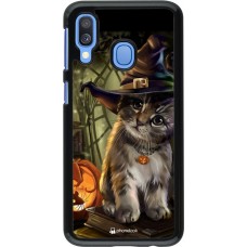 Hülle Samsung Galaxy A40 - Halloween 21 Witch cat