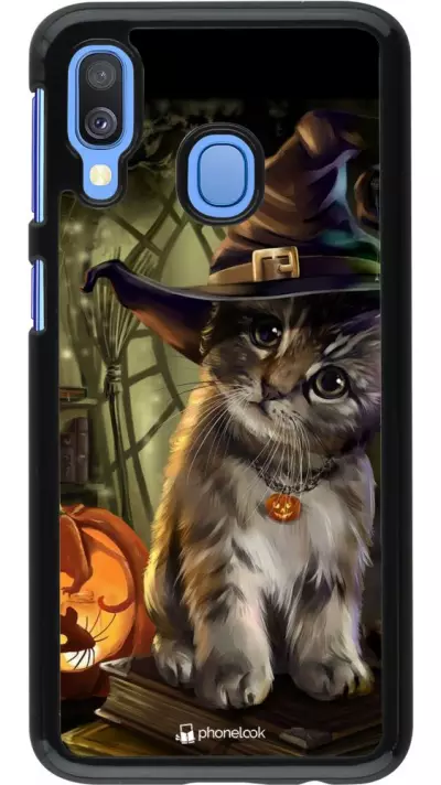 Coque Samsung Galaxy A40 - Halloween 21 Witch cat