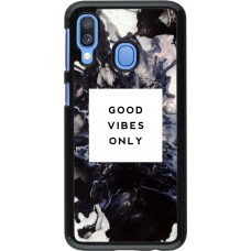 Hülle Samsung Galaxy A40 - Marble Good Vibes Only