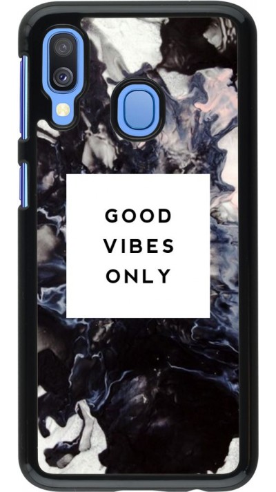 Coque Samsung Galaxy A40 - Marble Good Vibes Only