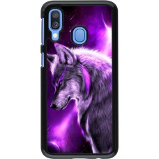 Hülle Samsung Galaxy A40 - Purple Sky Wolf
