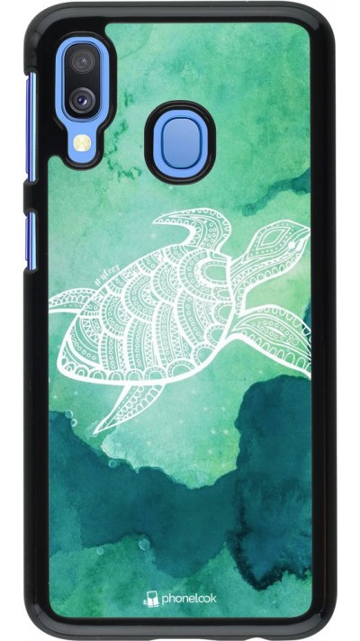 Hülle Samsung Galaxy A40 - Turtle Aztec Watercolor