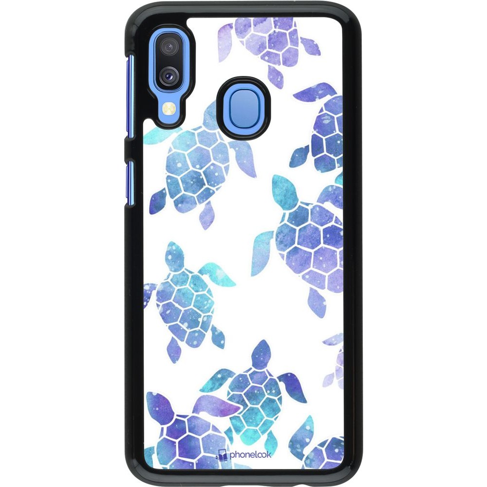 Hülle Samsung Galaxy A40 - Turtles pattern watercolor