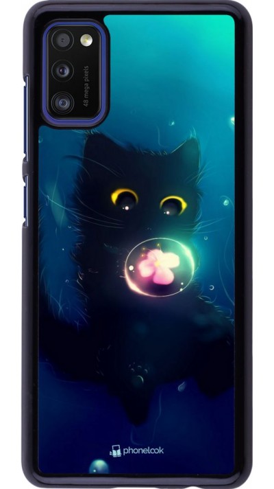 Hülle Samsung Galaxy A41 - Cute Cat Bubble