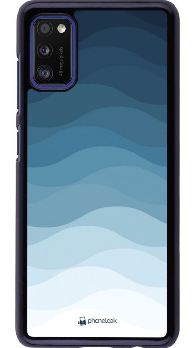 Coque Samsung Galaxy A41 - Flat Blue Waves