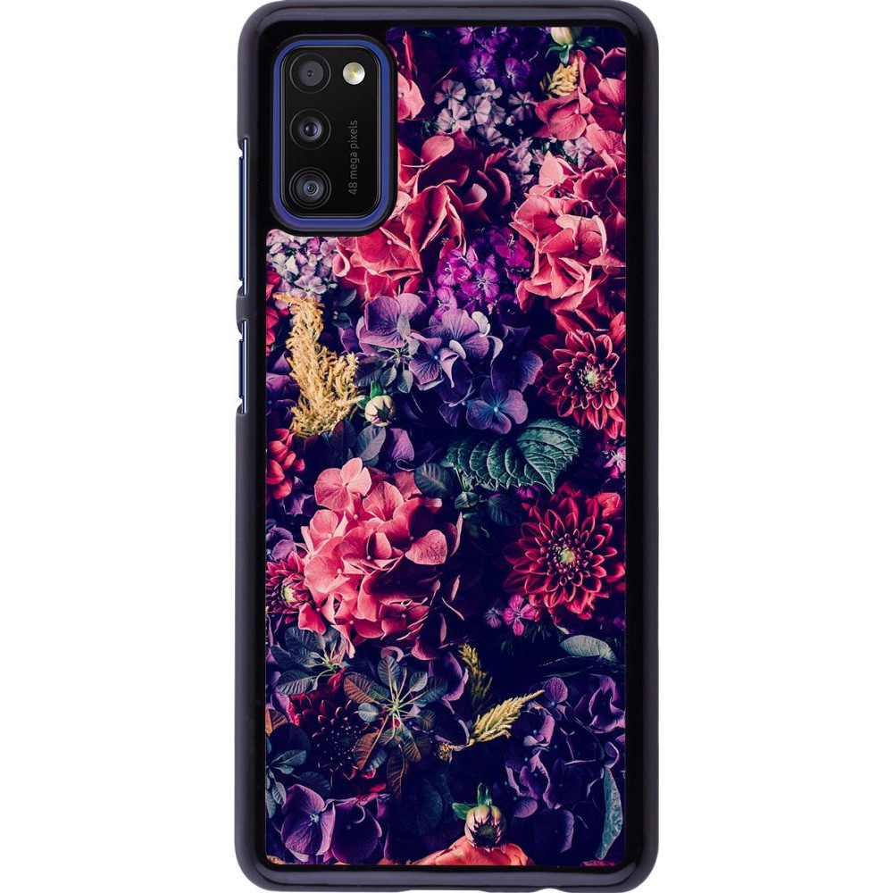 Coque Samsung Galaxy A41 - Flowers Dark
