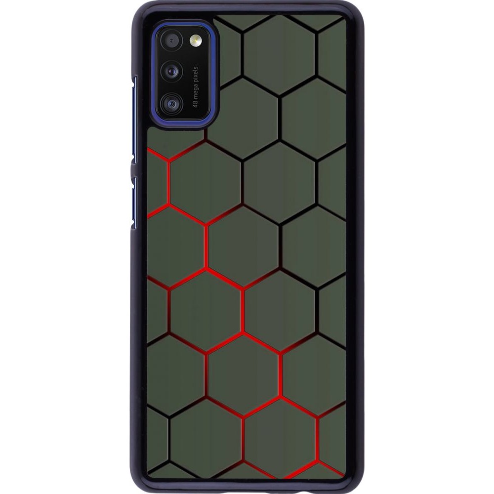 Coque Samsung Galaxy A41 - Geometric Line red