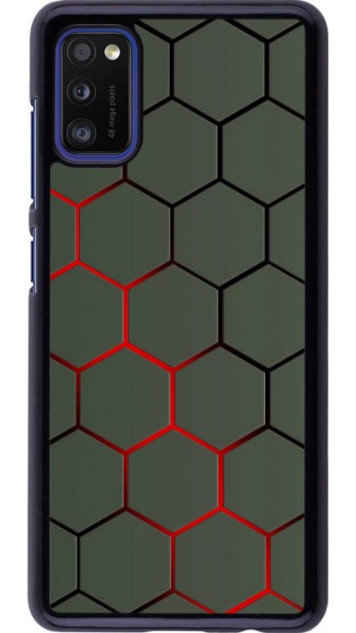 Coque Samsung Galaxy A41 - Geometric Line red