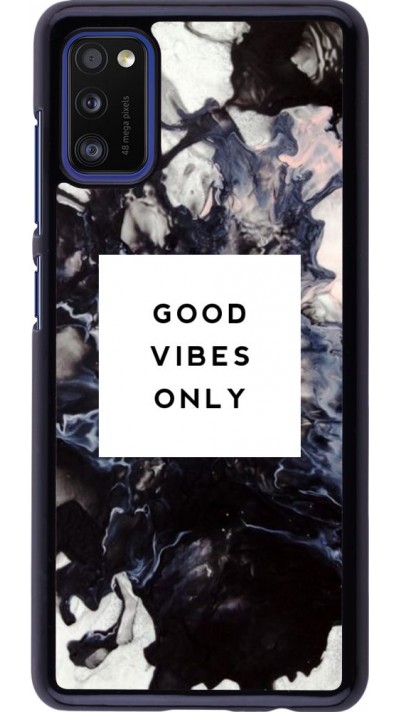 Hülle Samsung Galaxy A41 - Marble Good Vibes Only