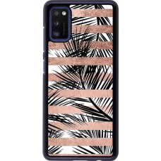 Hülle Samsung Galaxy A41 - Palm trees gold stripes