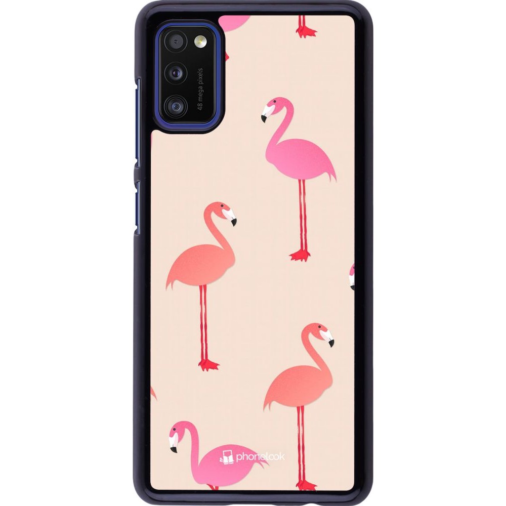 Hülle Samsung Galaxy A41 - Pink Flamingos Pattern