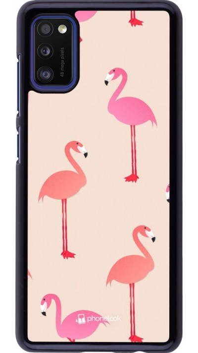 Hülle Samsung Galaxy A41 - Pink Flamingos Pattern