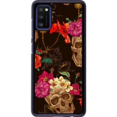 Hülle Samsung Galaxy A41 - Skulls and flowers