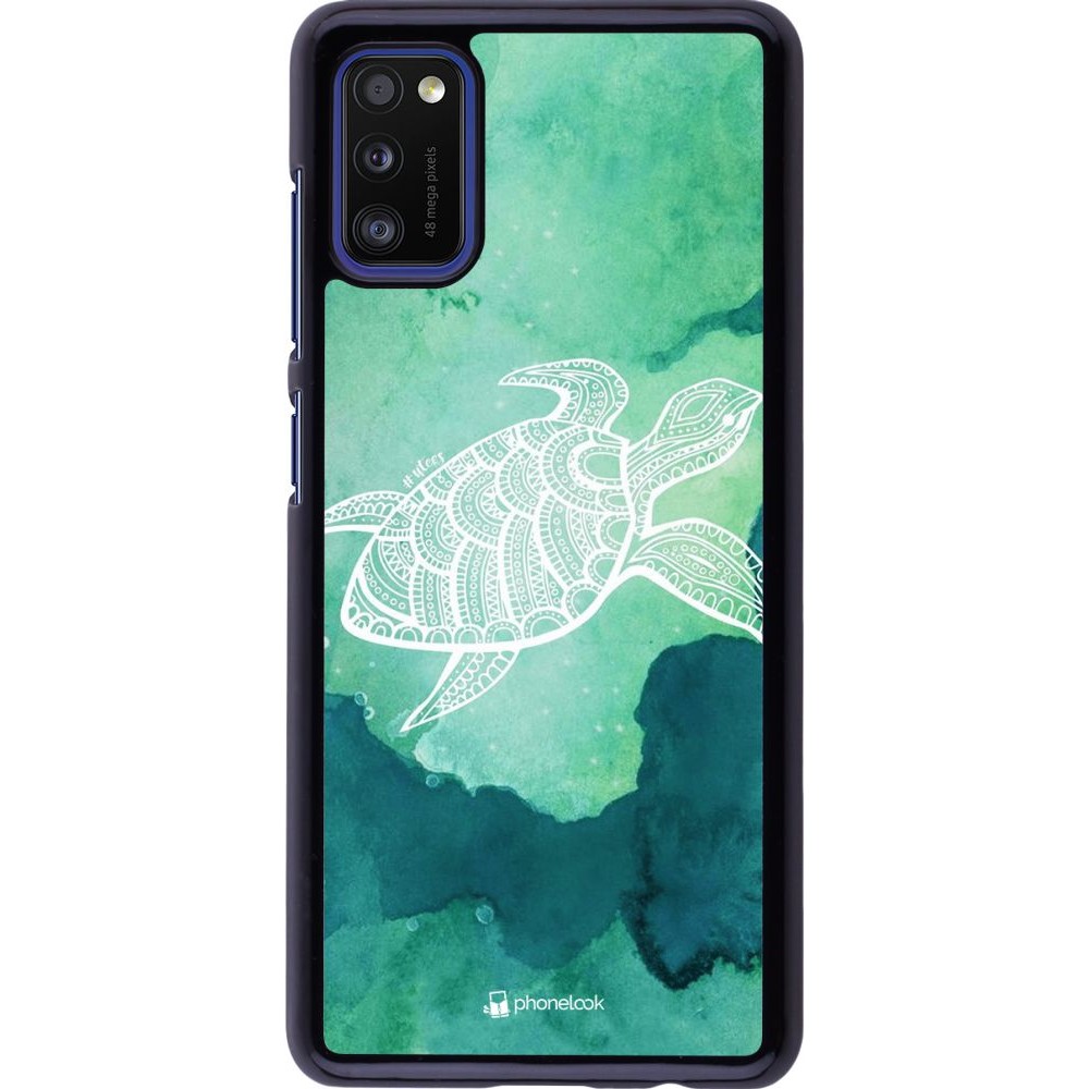 Coque Samsung Galaxy A41 - Turtle Aztec Watercolor