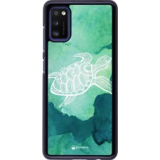 Coque Samsung Galaxy A41 - Turtle Aztec Watercolor