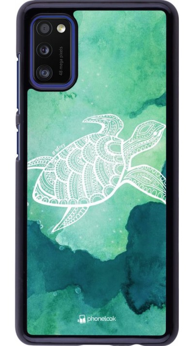 Coque Samsung Galaxy A41 - Turtle Aztec Watercolor