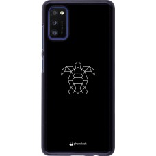 Coque Samsung Galaxy A41 - Turtles lines on black