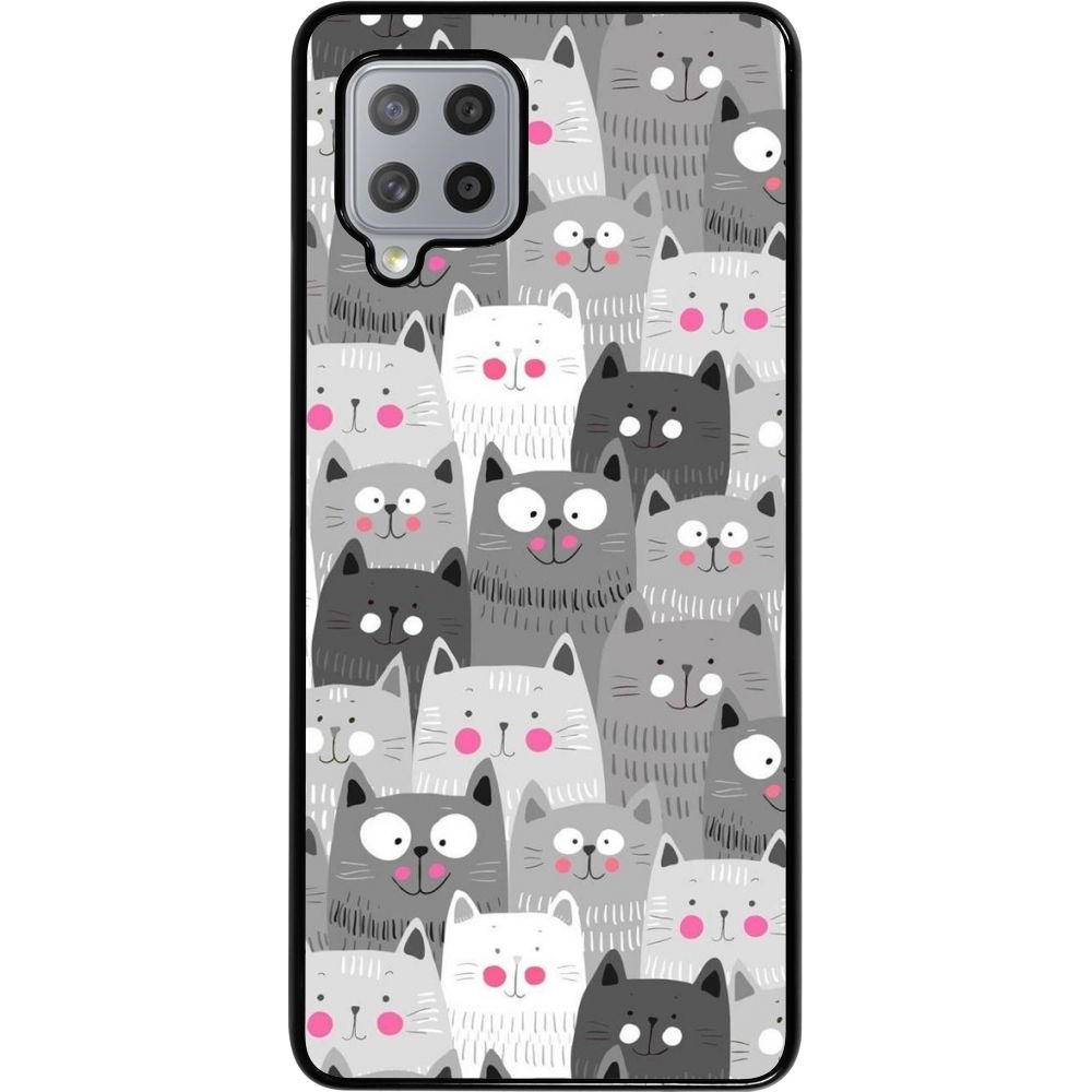 Coque Samsung Galaxy A42 5G - Chats gris troupeau