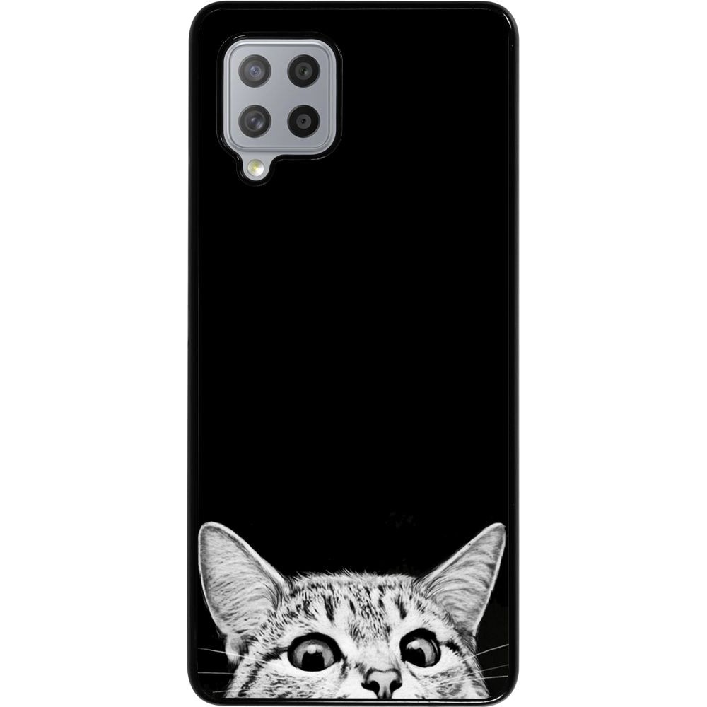 Coque Samsung Galaxy A42 5G - Cat Looking Up Black