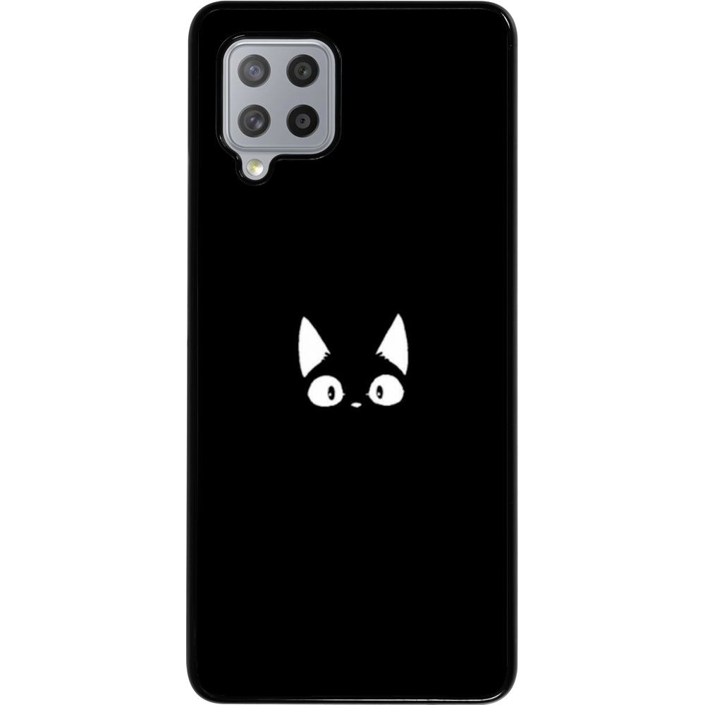 Hülle Samsung Galaxy A42 5G - Funny cat on black