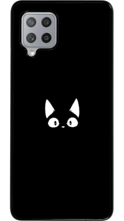 Coque Samsung Galaxy A42 5G - Funny cat on black