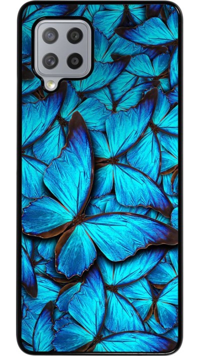 Hülle Samsung Galaxy A42 5G - Papillon - Bleu