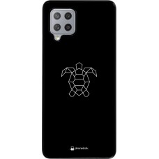 Hülle Samsung Galaxy A42 5G - Turtles lines on black