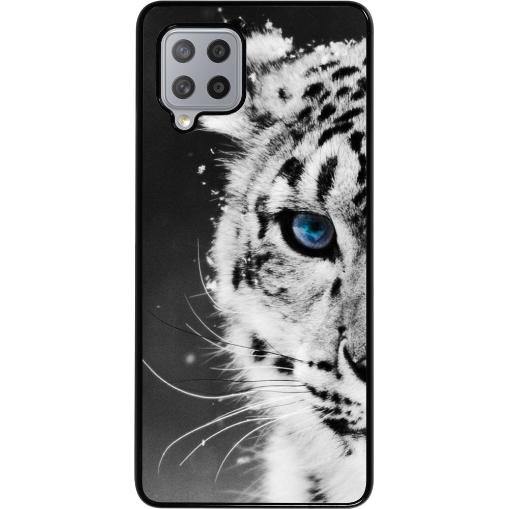 Coque Samsung Galaxy A42 5G - White tiger blue eye