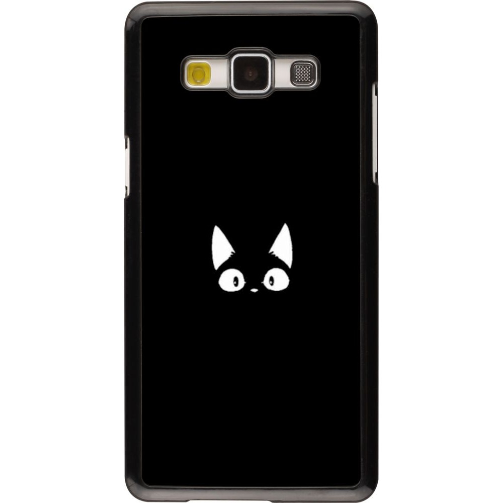 Hülle Samsung Galaxy A5 (2015) - Funny cat on black