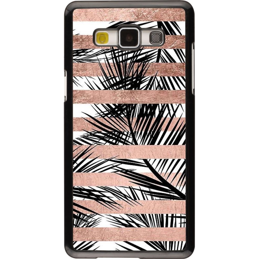 Hülle Samsung Galaxy A5 (2015) - Palm trees gold stripes