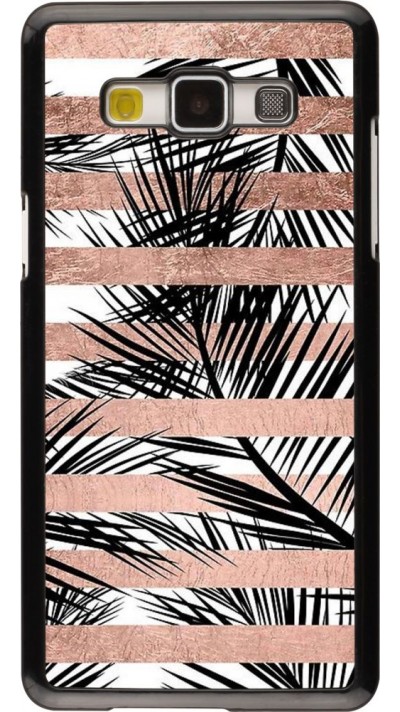 Hülle Samsung Galaxy A5 (2015) - Palm trees gold stripes