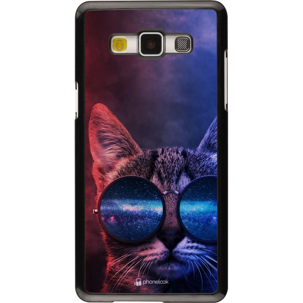 Hülle Samsung Galaxy A5 (2015) - Red Blue Cat Glasses