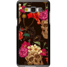 Hülle Samsung Galaxy A5 (2015) - Skulls and flowers