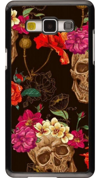 Coque Samsung Galaxy A5 (2015) - Skulls and flowers