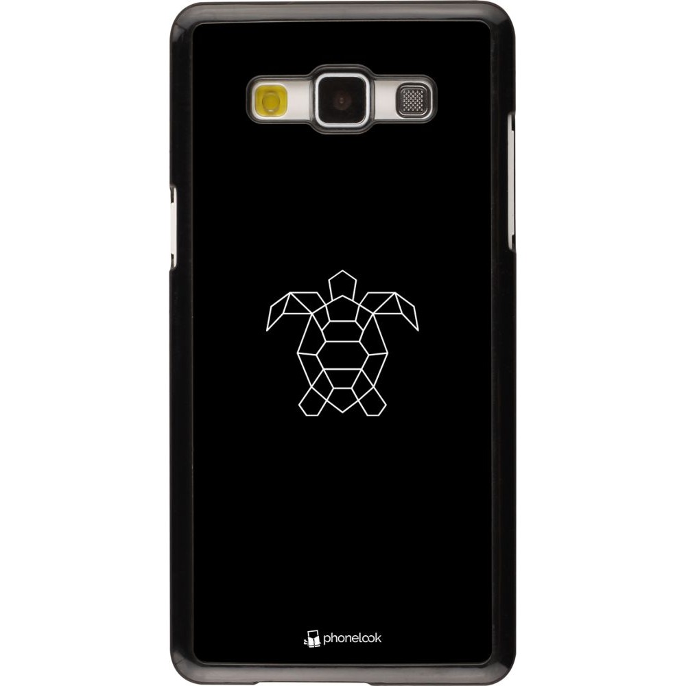 Hülle Samsung Galaxy A5 (2015) - Turtles lines on black