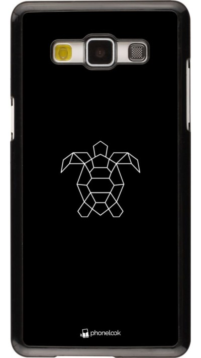 Hülle Samsung Galaxy A5 (2015) - Turtles lines on black