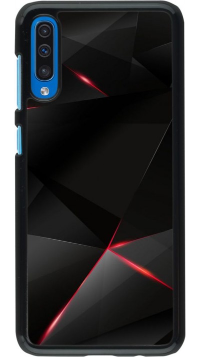 Coque Samsung Galaxy A50 - Black Red Lines