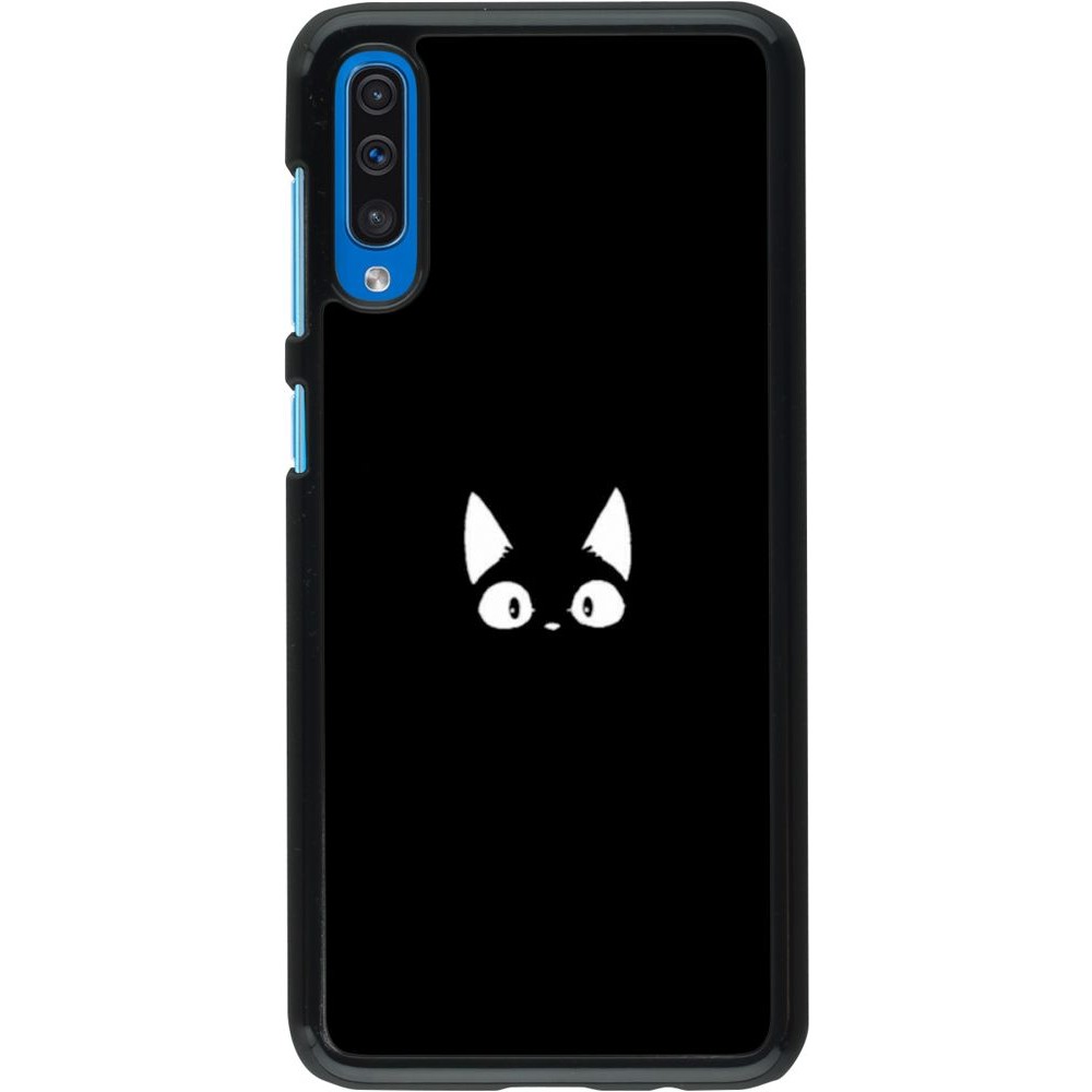 Hülle Samsung Galaxy A50 - Funny cat on black