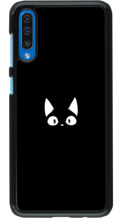 Coque Samsung Galaxy A50 - Funny cat on black