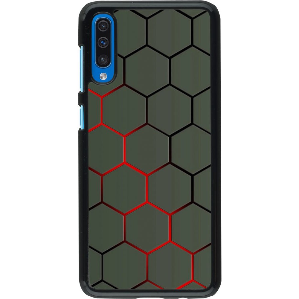 Coque Samsung Galaxy A50 - Geometric Line red