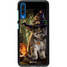 Hülle Samsung Galaxy A50 - Halloween 21 Witch cat