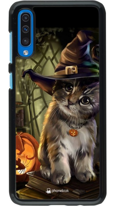 Coque Samsung Galaxy A50 - Halloween 21 Witch cat