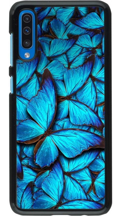 Coque Samsung Galaxy A50 - Papillon - Bleu